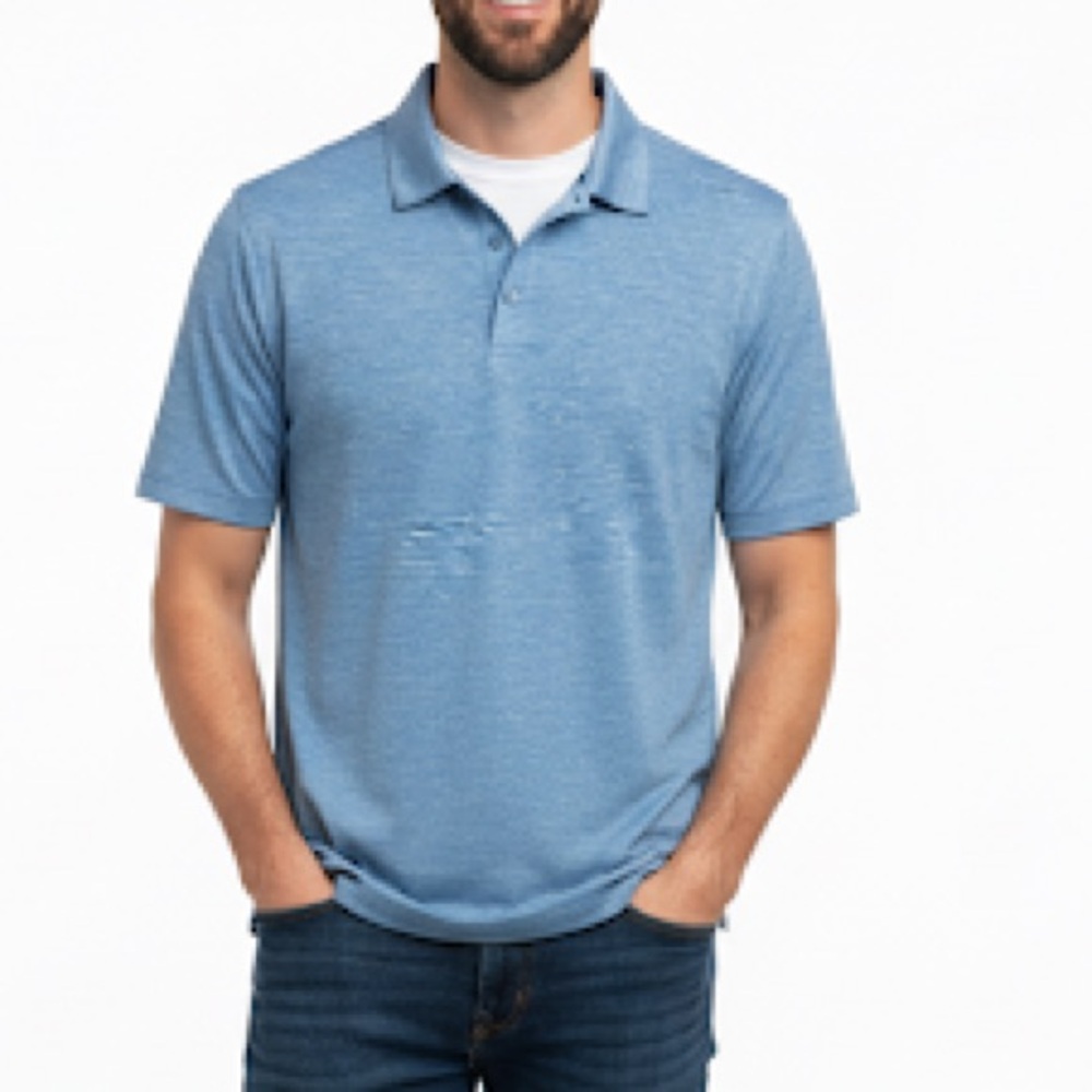 🥳 NEW! C9 Champion Active Wear Men's Blue Golf Polo Shirt